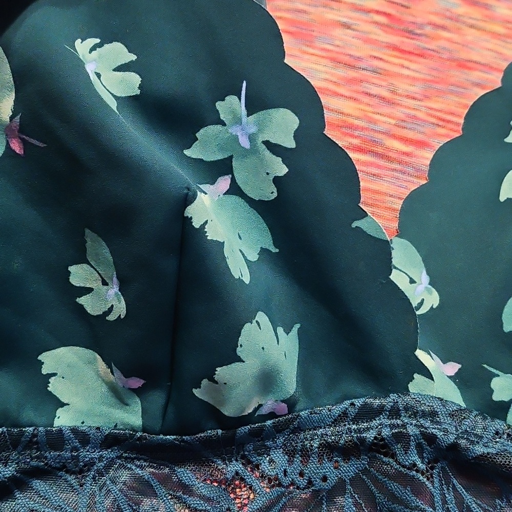 Auden Green Floral Lace Bralette NWT - Picture 4 of 11